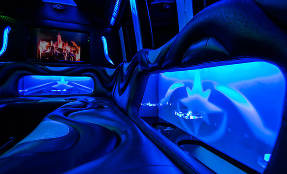 12 passenger luxury limo interior
