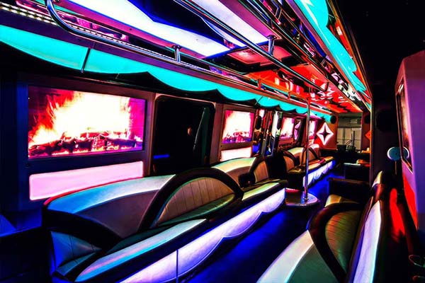 40 passenger party bus interior #2