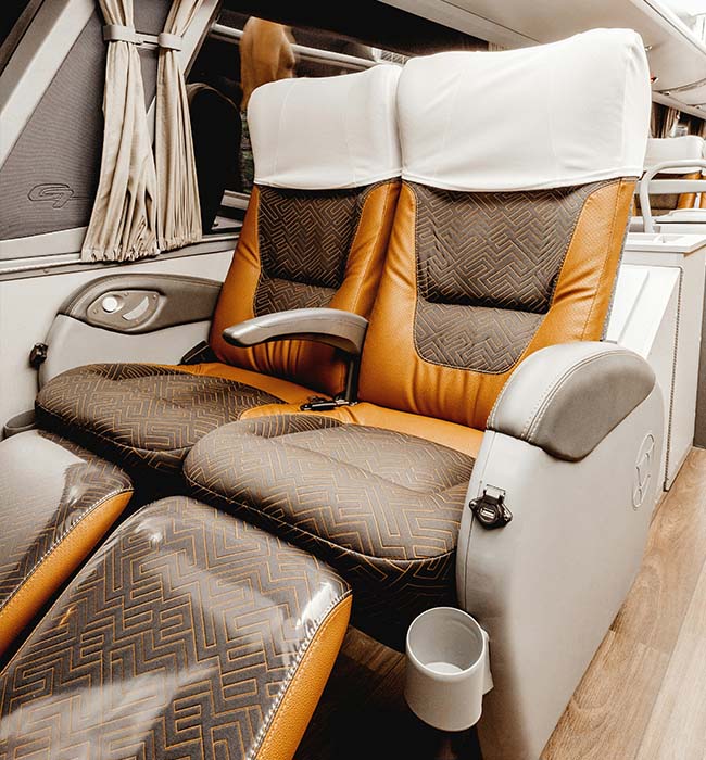 charter bus interior